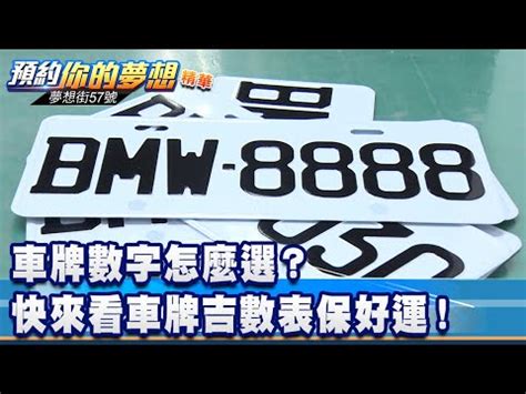 如何選車牌號碼|車牌數字怎麼選，快來看車牌數字吉凶對照表